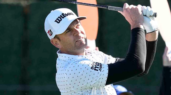 Brendan Steele is pictured at the 2023 Farmers Insurance Open.